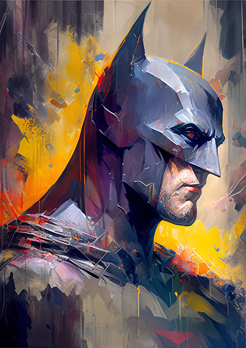 Batman Style Artwork Canvas Print & Poster Wall Art - AI PRINT LAB